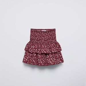 Zara RUFFLED FLORAL SKORT